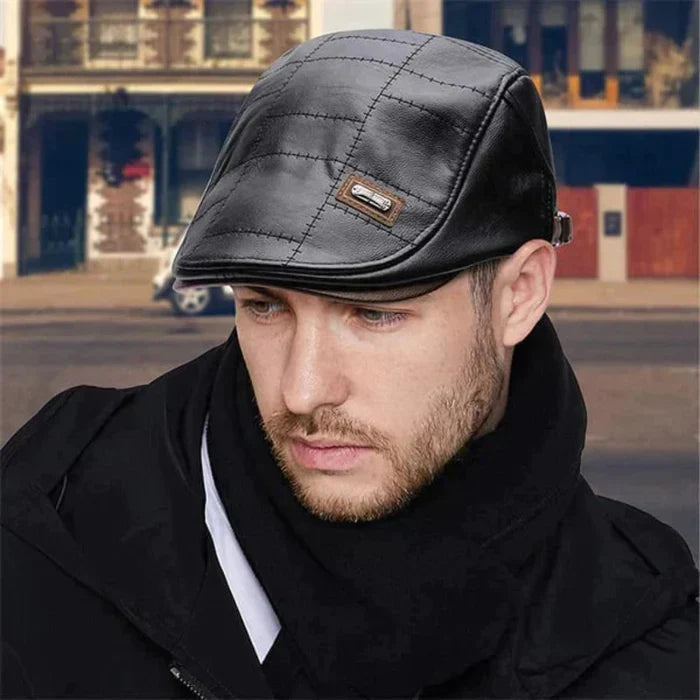 Corrado™ - Retro Leather Beret