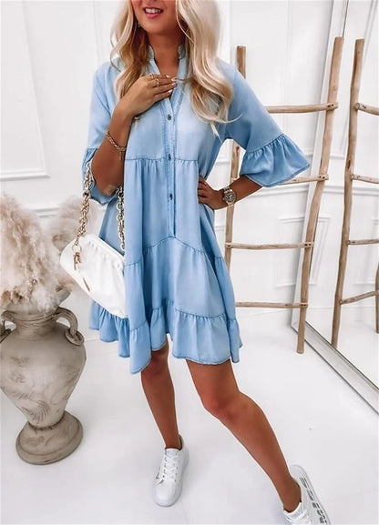 Alexandra - Elegance Denim Dress