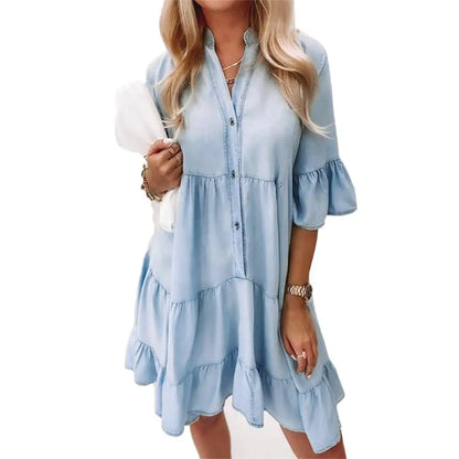 Alexandra - Elegance Denim Dress