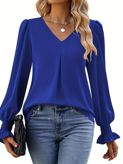 Kim™ | Solid Color Autumn Blouse