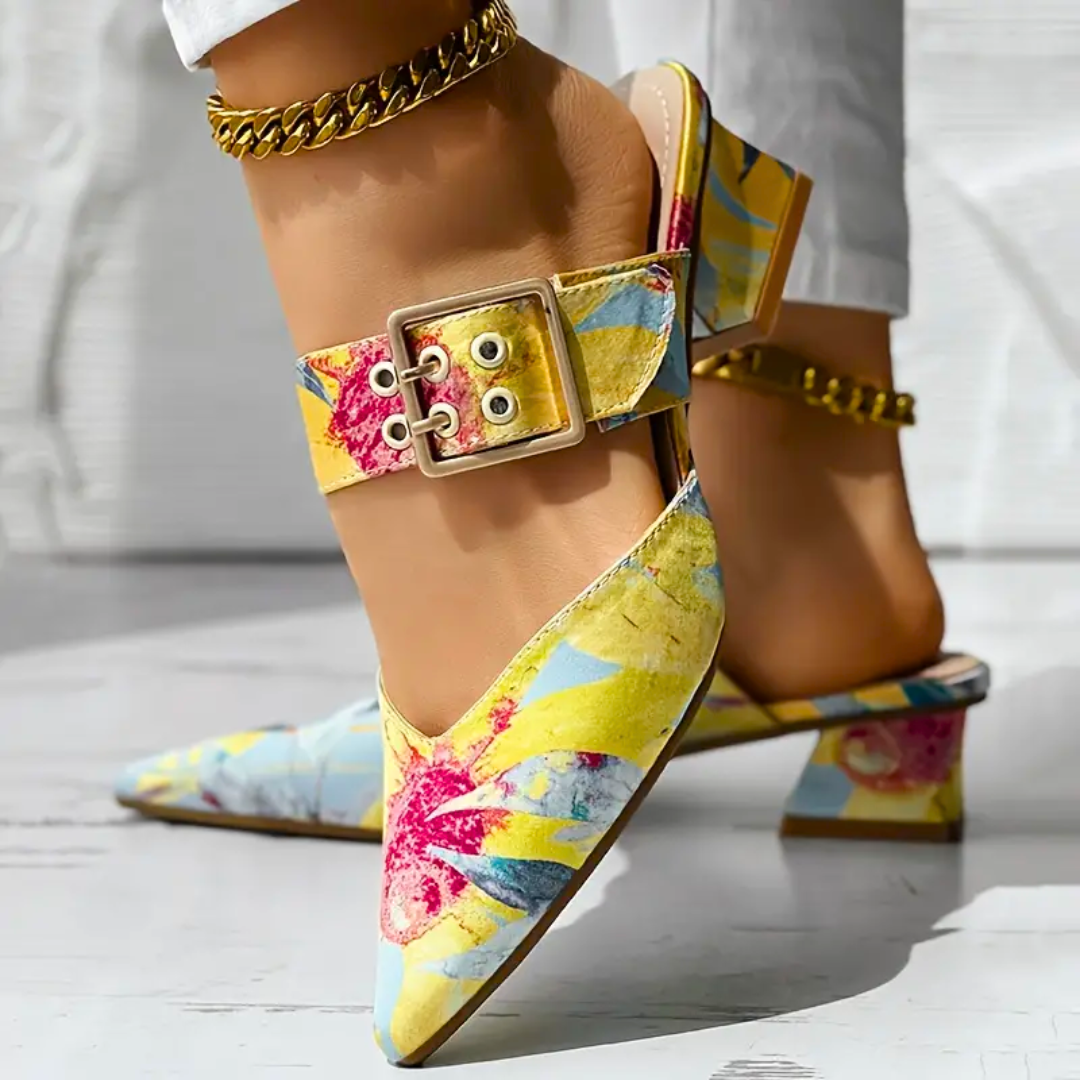 Floral Coloured Heel