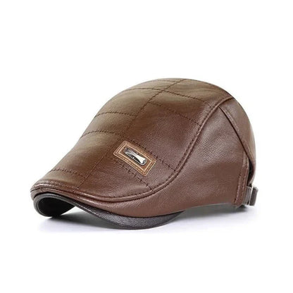 Corrado™ - Retro Leather Beret