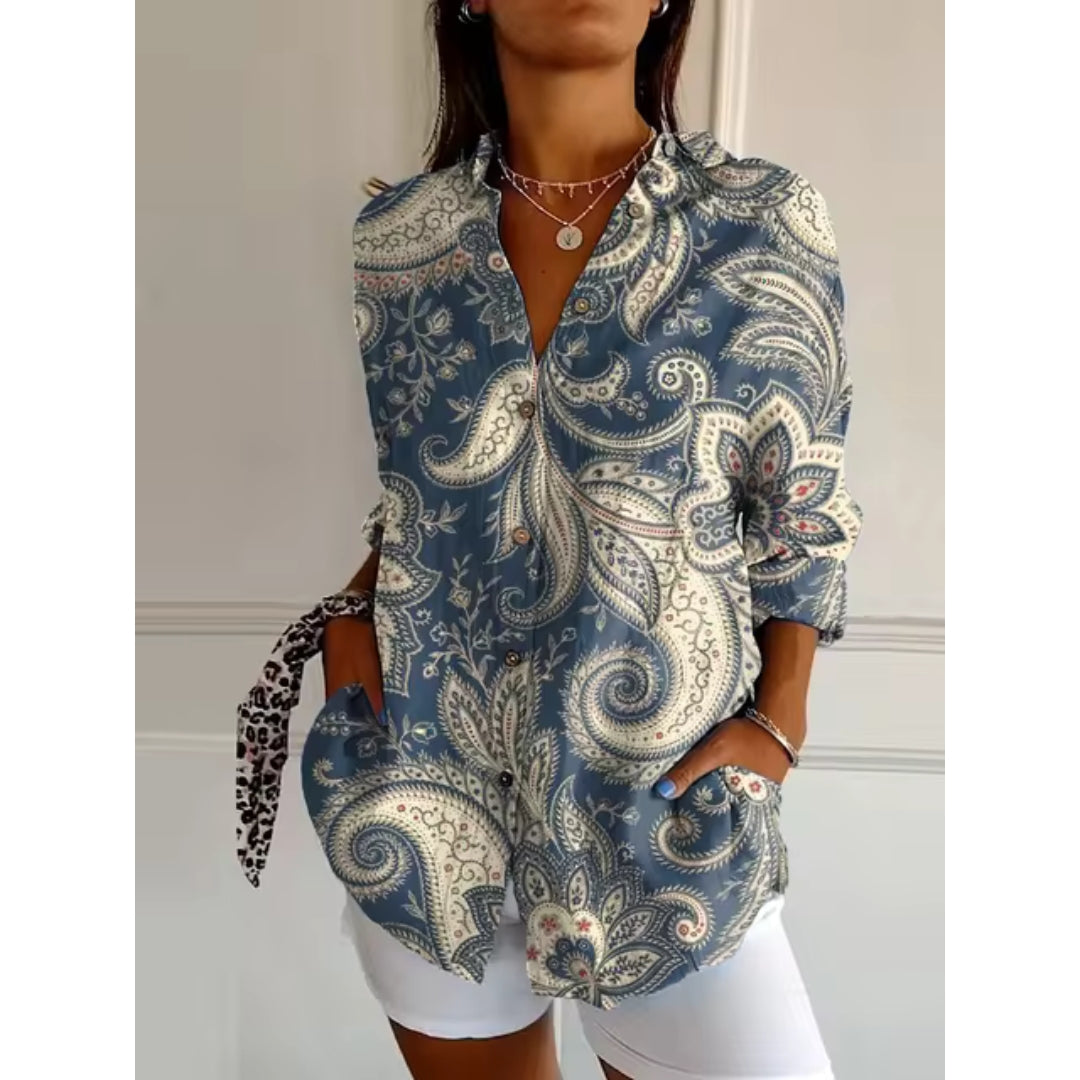 Tina™ - Casual Blouse with Floral Print