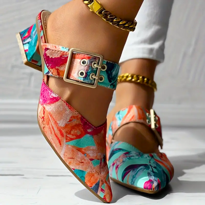 Floral Coloured Heel