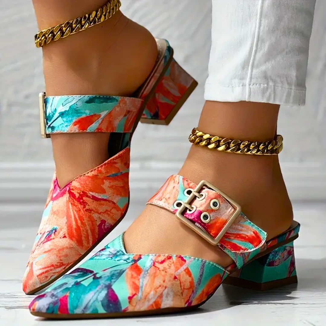 Floral Coloured Heel