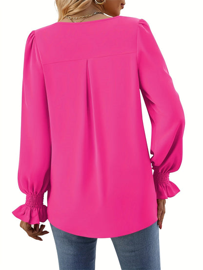 Kim™ | Solid Color Autumn Blouse