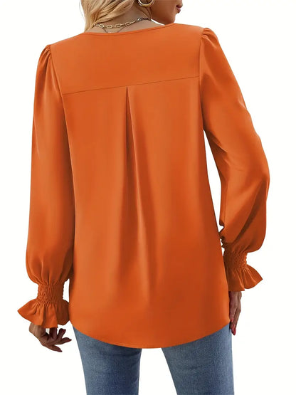 Kim™ | Solid Color Autumn Blouse