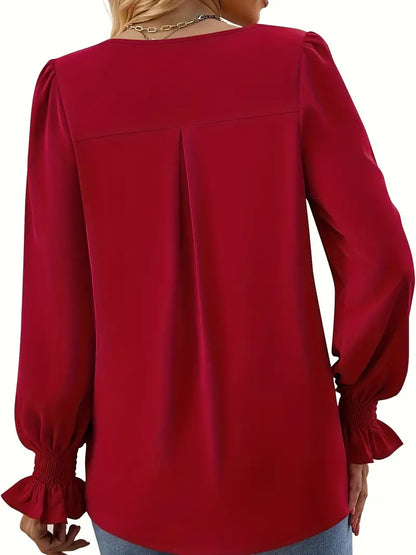 Kim™ | Solid Color Autumn Blouse