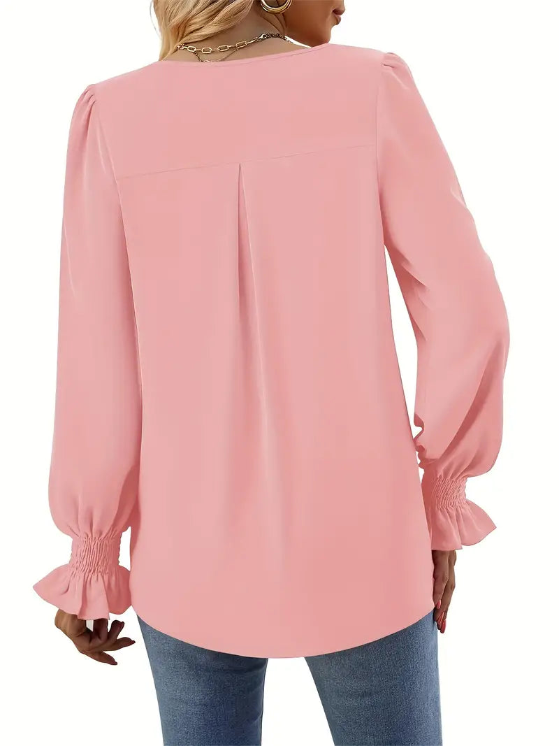 Kim™ | Solid Color Autumn Blouse