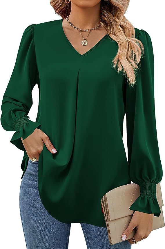 Kim™ | Solid Color Autumn Blouse